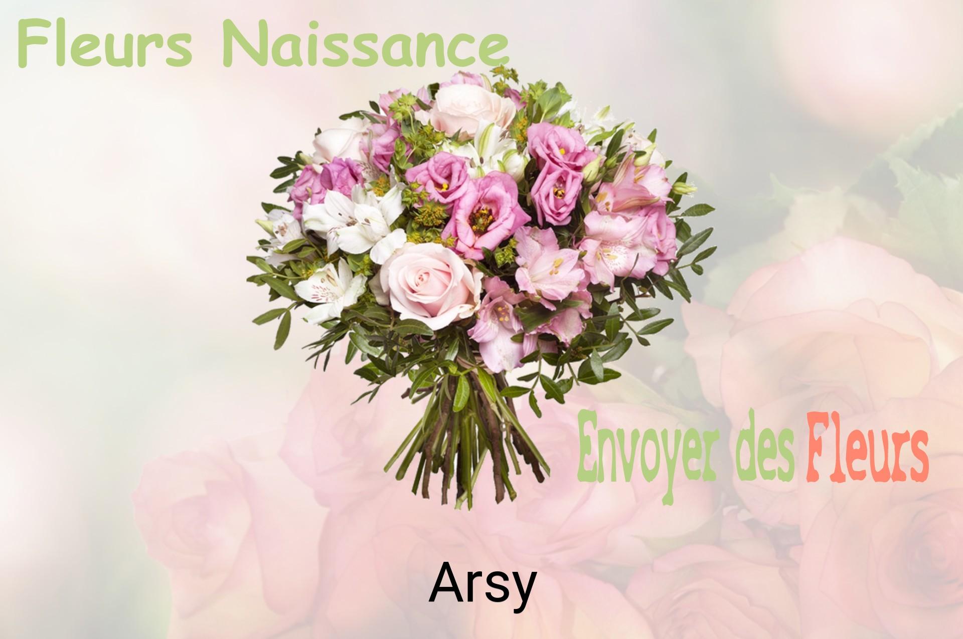 Bouquet de fleurs de naissance livré à Arsy